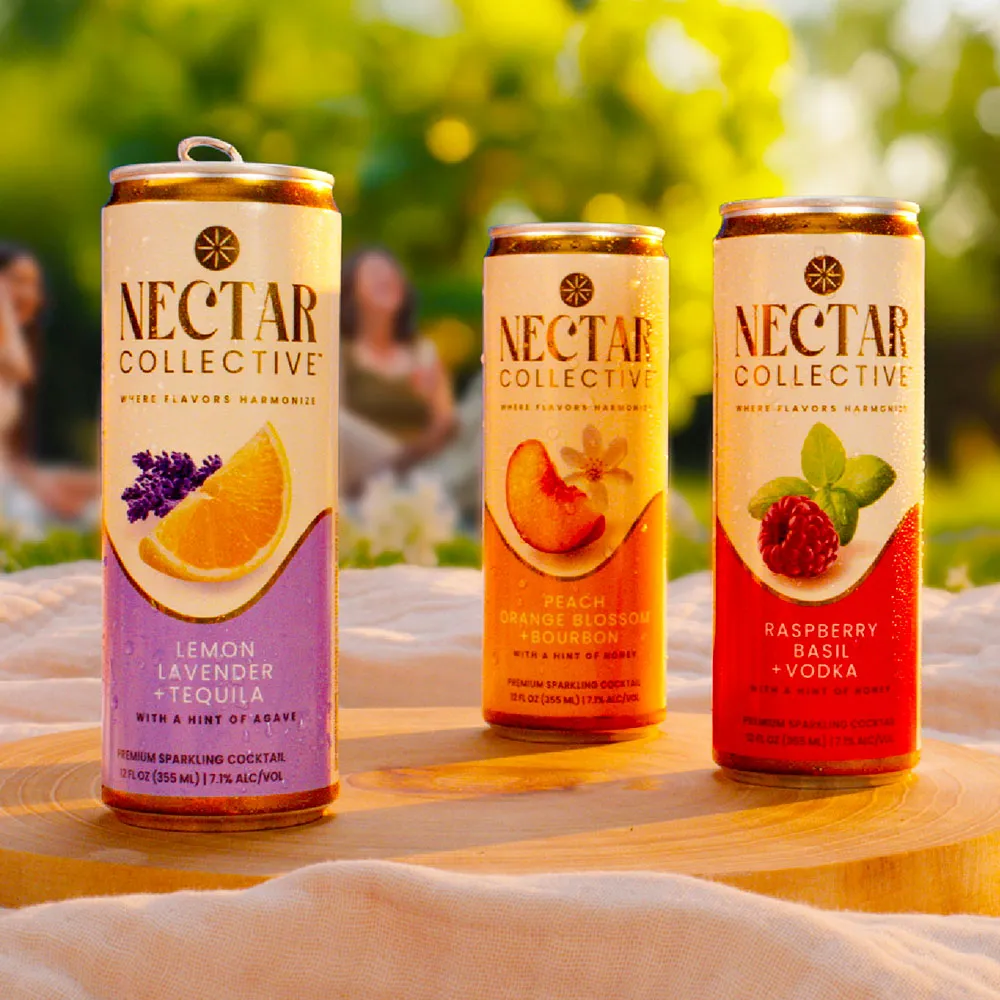 Cans Raspberry Basil Vodka Linen Outdoor Nectar