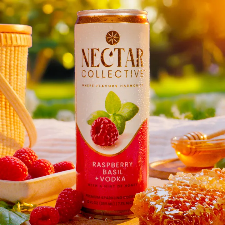 Can Raspberry Basil Vodka Picnic Nectar